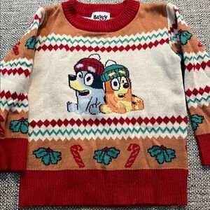 Bluey Infant Holiday Sweater with Bingo 18 months NWOT